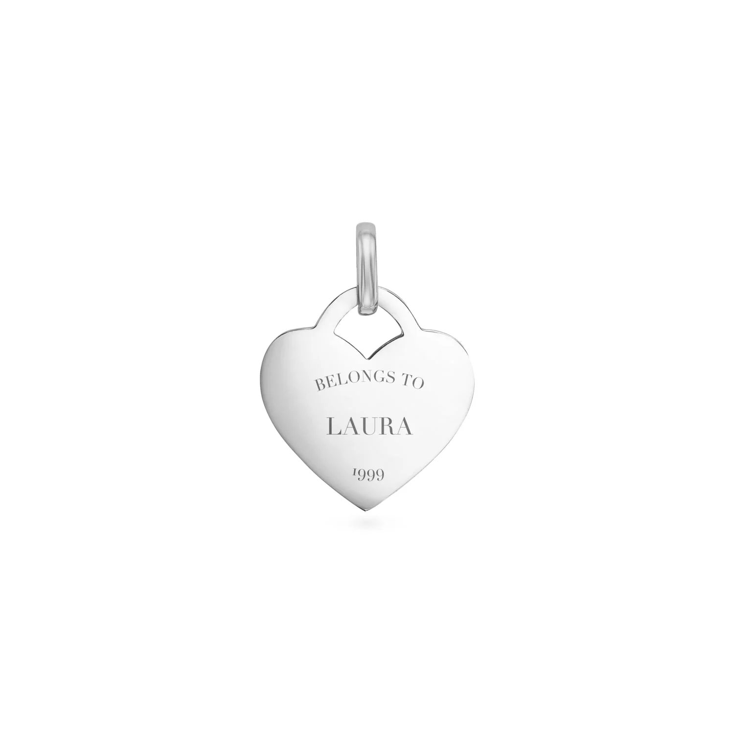 Mini Heart Token Pendant (Silver)