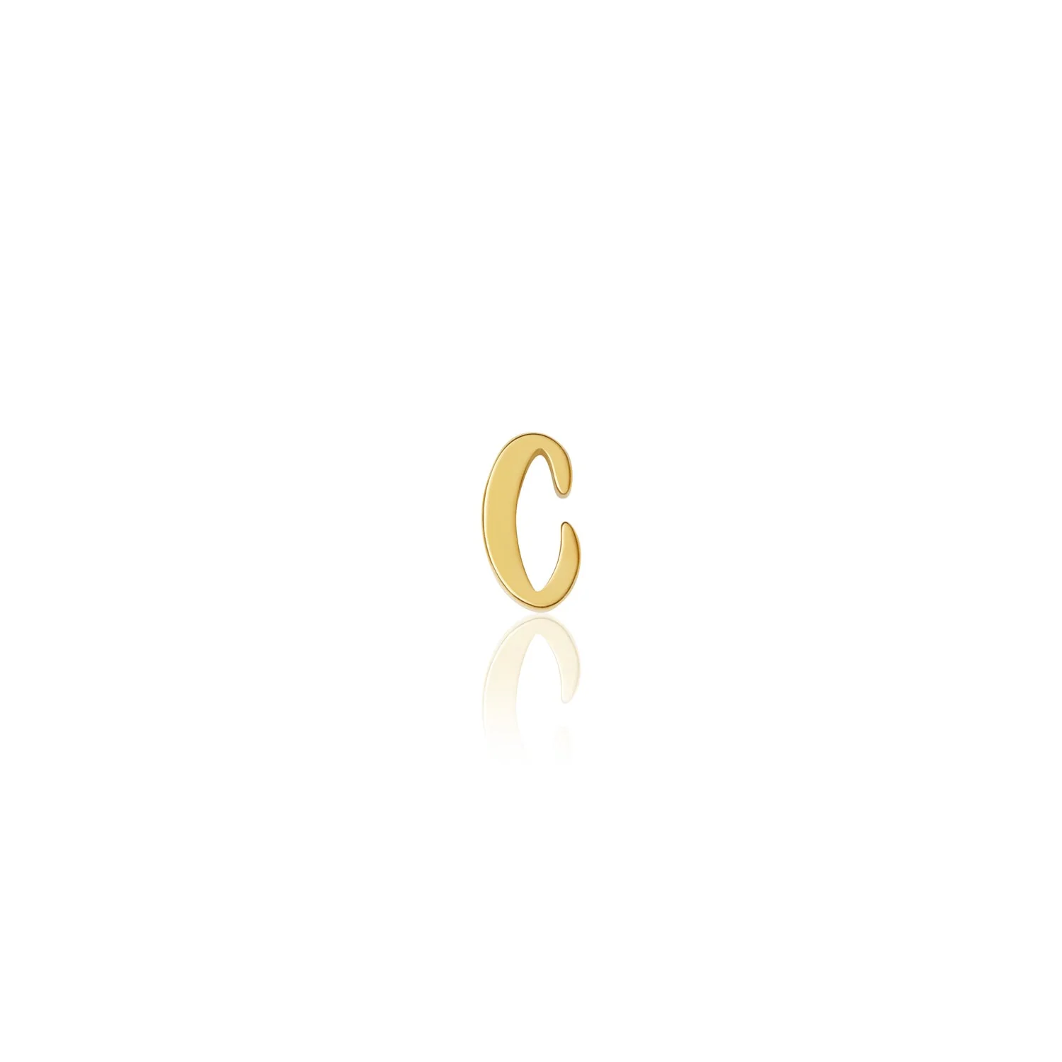 Fixed Charm - Handwritten Initial Charm (Gold)