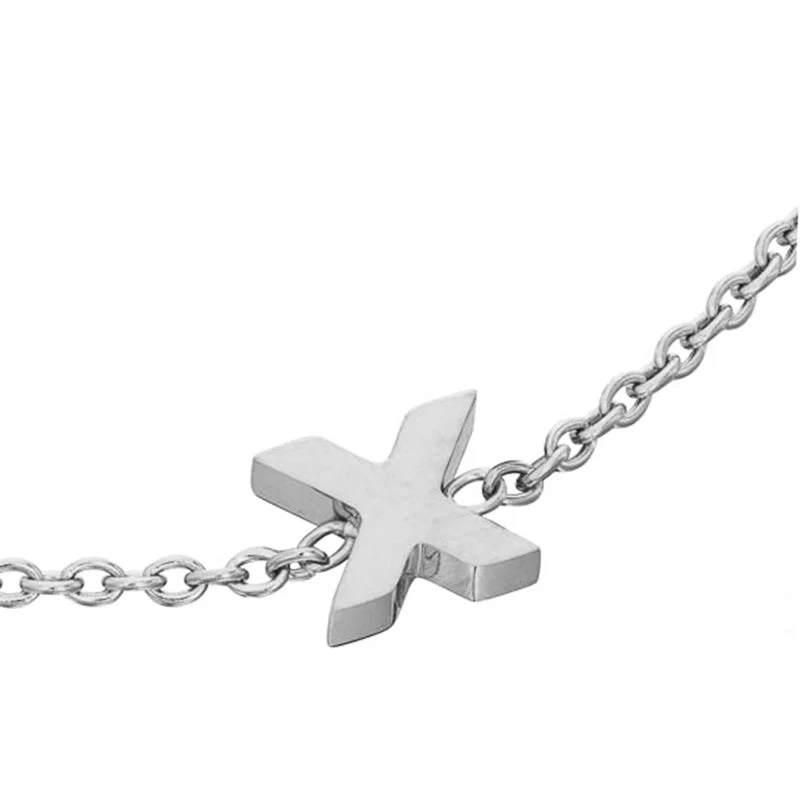 Mini Heart Birthstone & Initial Bracelet Bundle (Silver)
