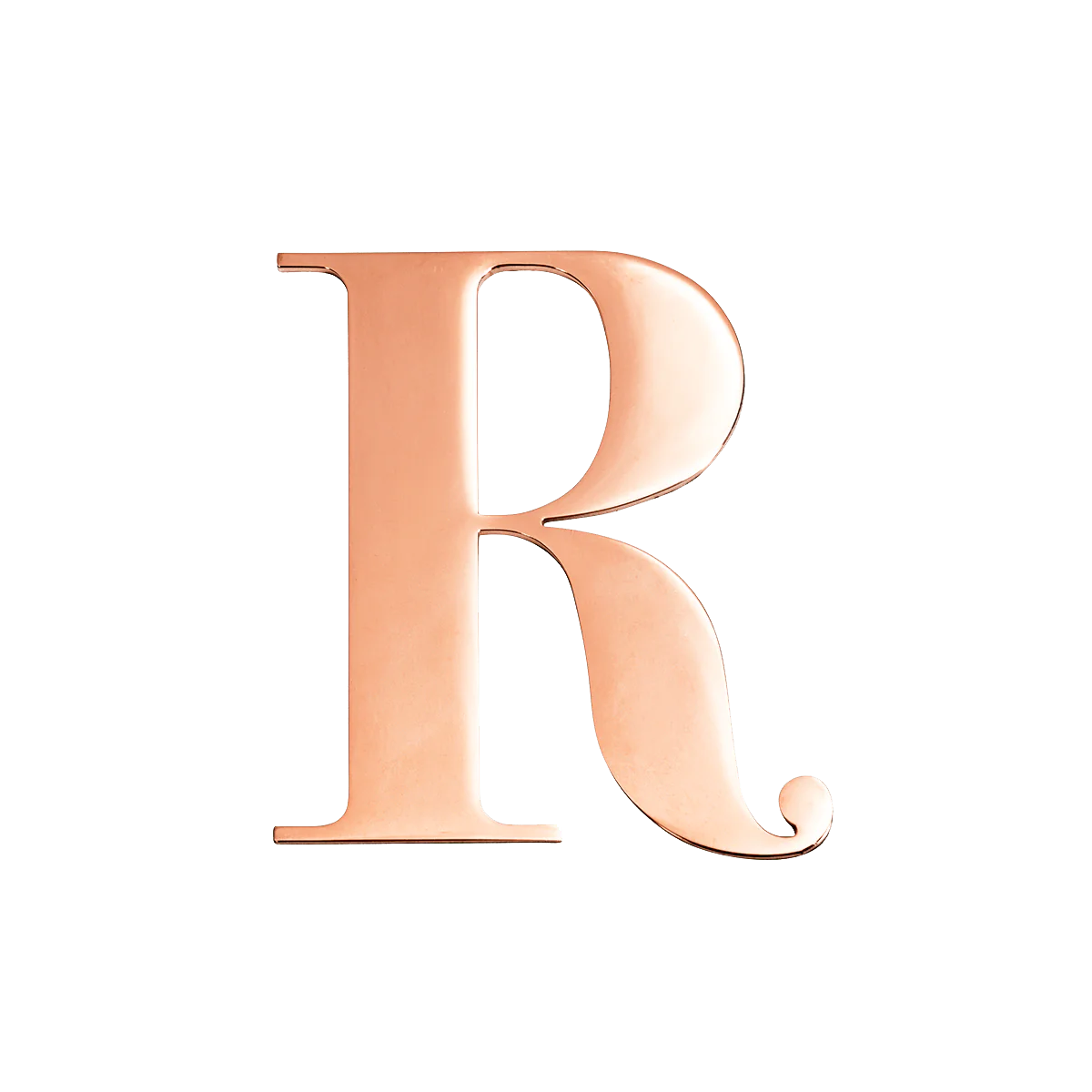 Metal Letter Key Ring (Rose Gold)