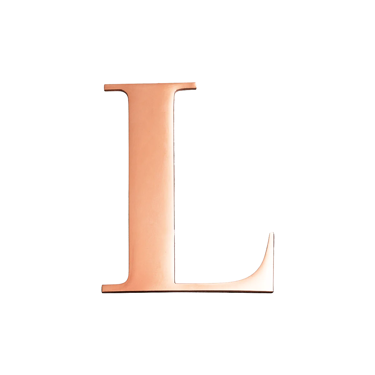 Metal Letter Key Ring (Rose Gold)
