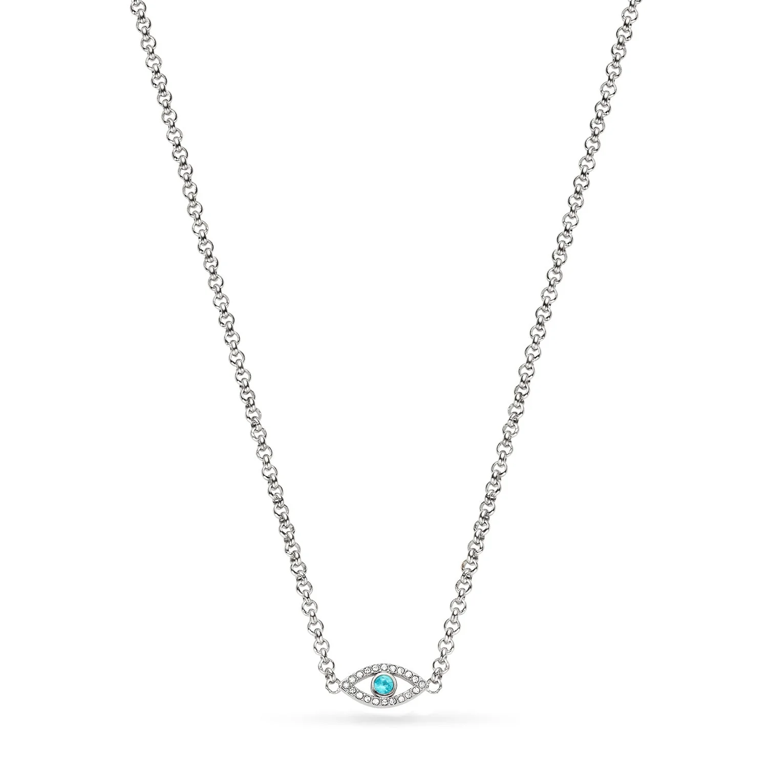 Custom Evil Eye Necklace (Silver)