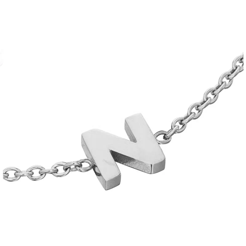 Mini Heart Birthstone & Initial Bracelet Bundle (Silver)