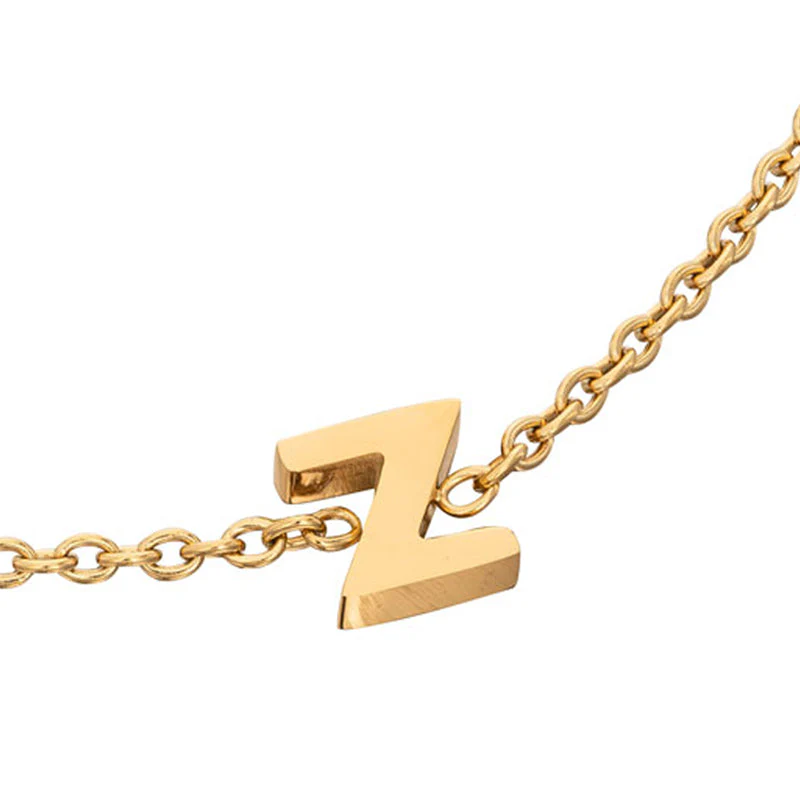 Mini Heart Birthstone & Initial Bracelet Bundle (Gold)