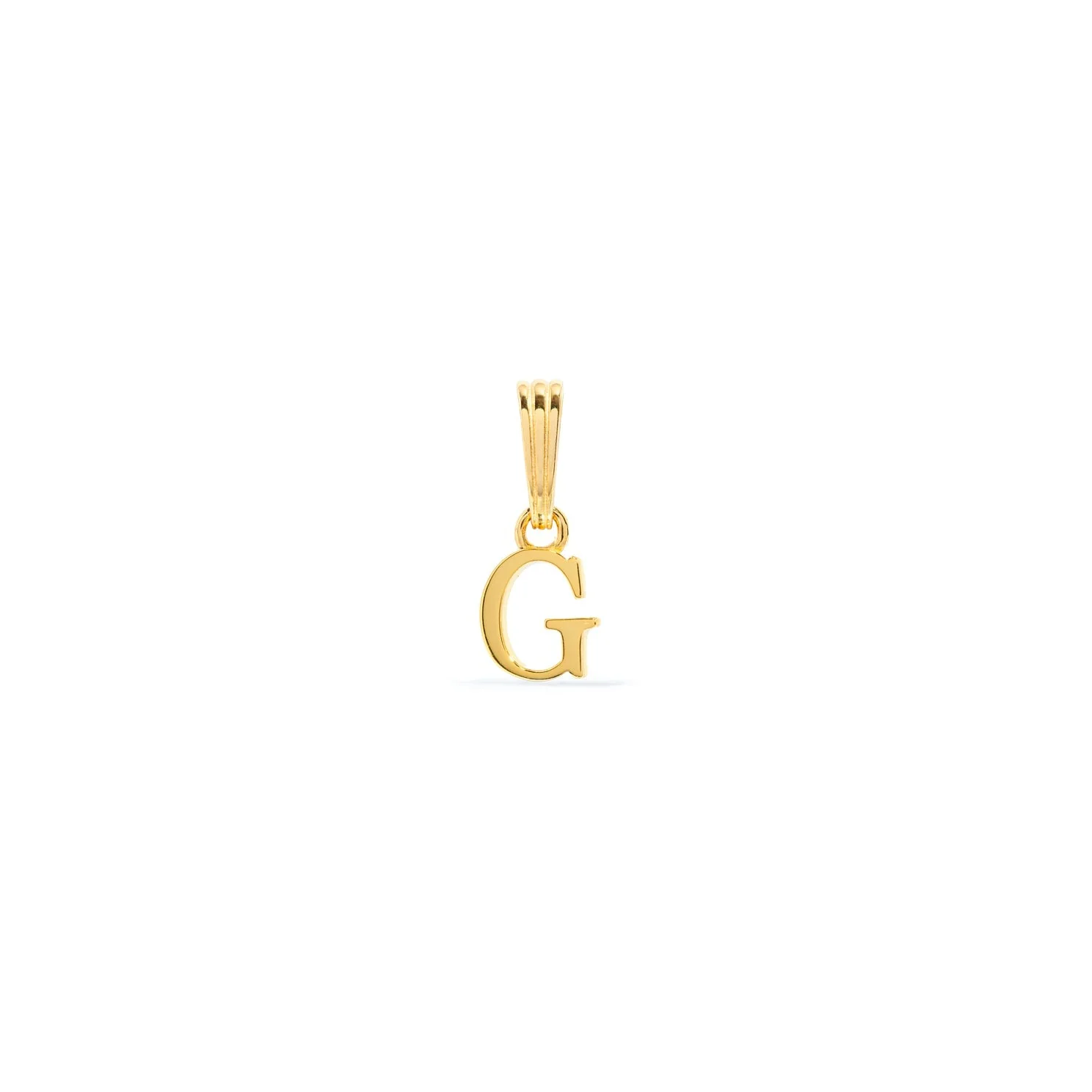 Sterling Silver Mini Initial Pendant (Gold)