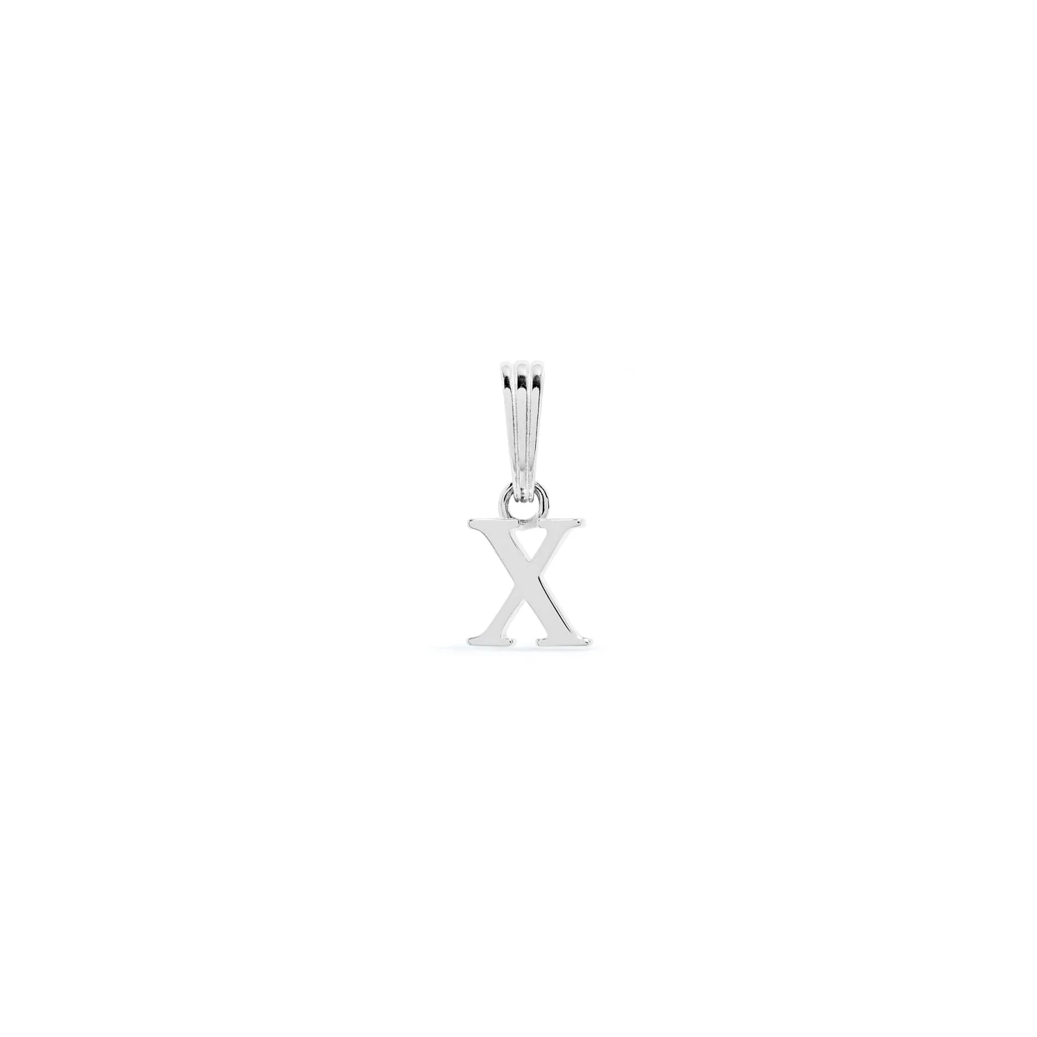 Sterling Silver Mini Initial Pendant (Silver)