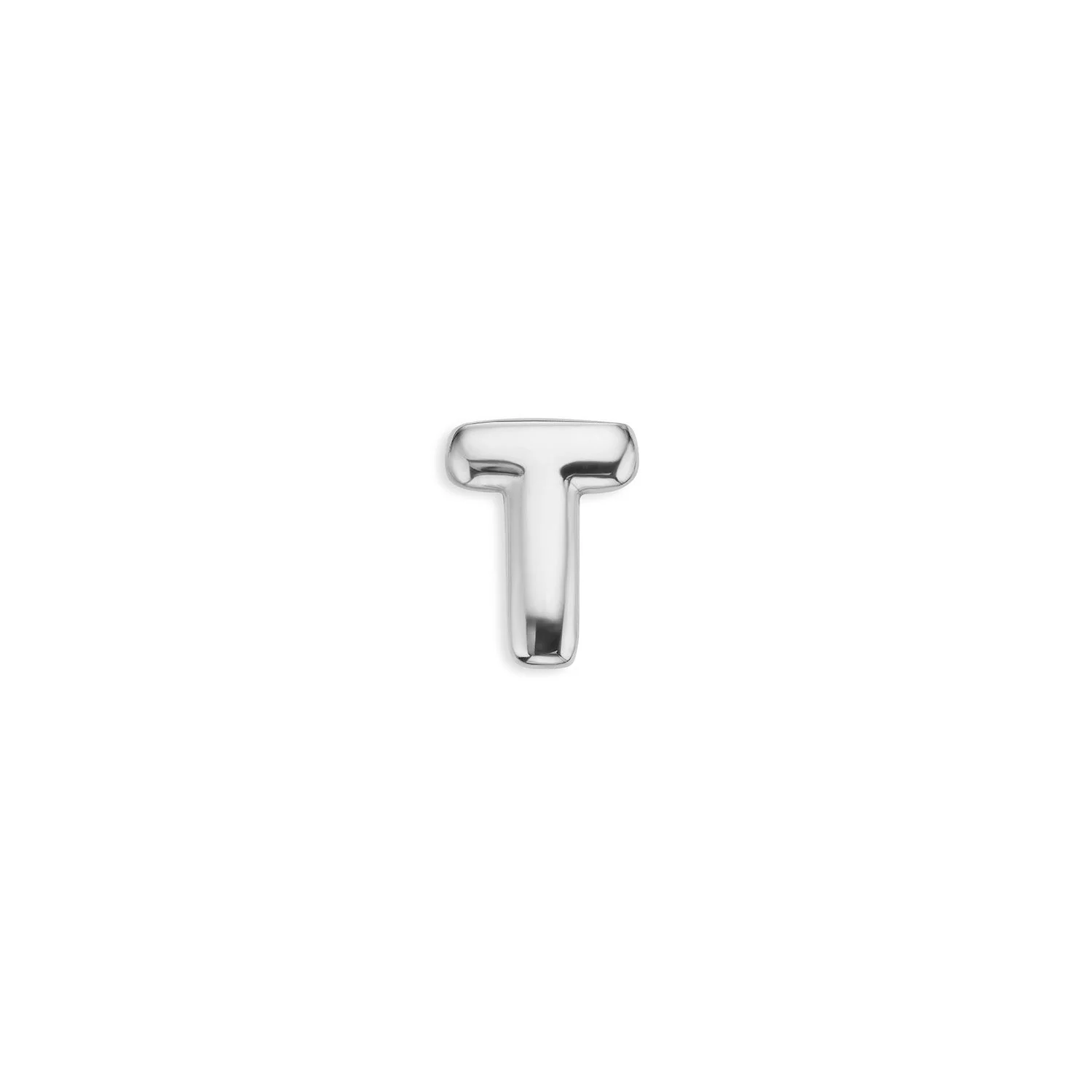 Bubble Initial Necklace Charm (Silver)