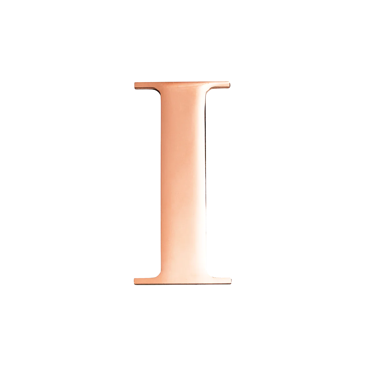 Metal Letter Key Ring (Rose Gold)