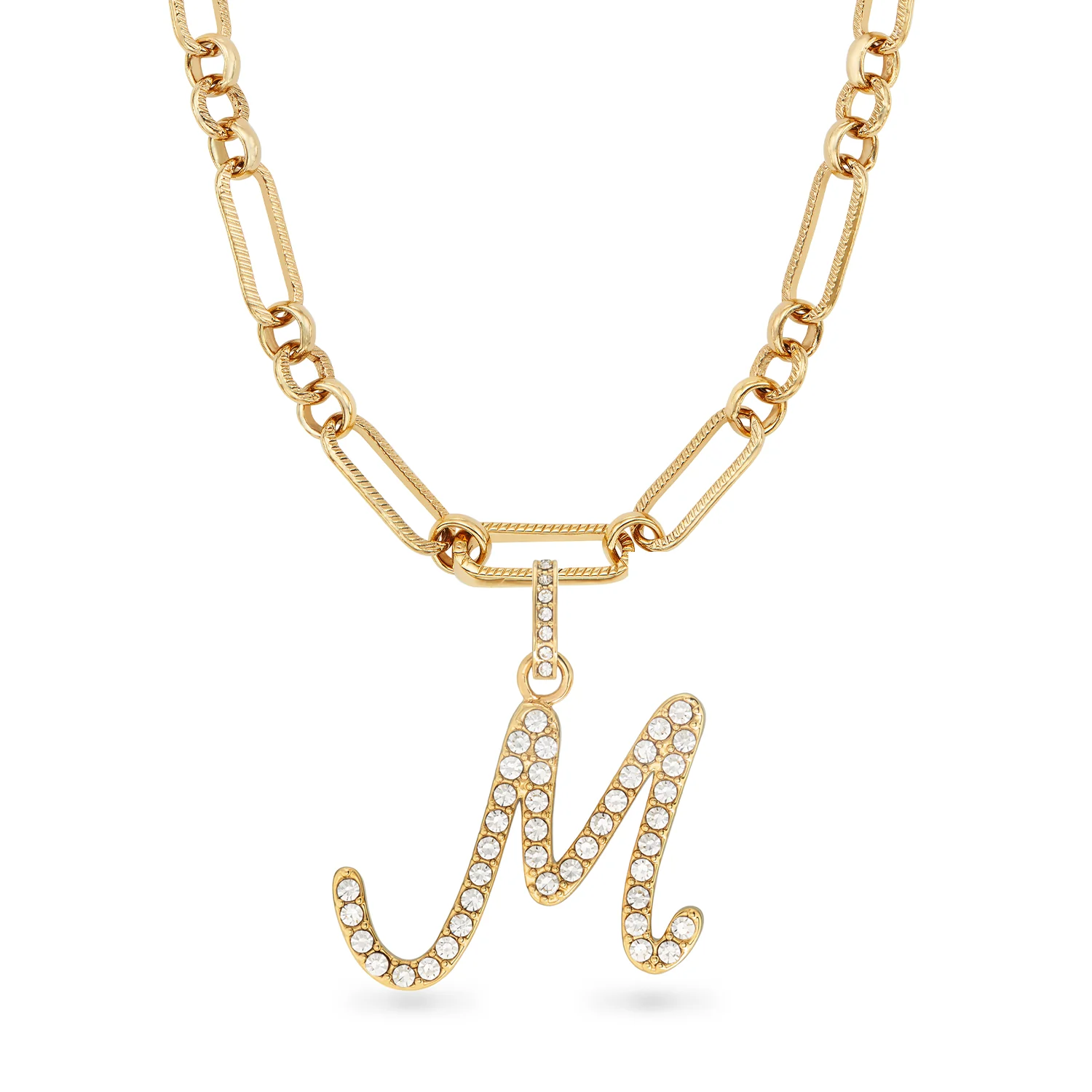 Pavé Initial Necklace (Gold)