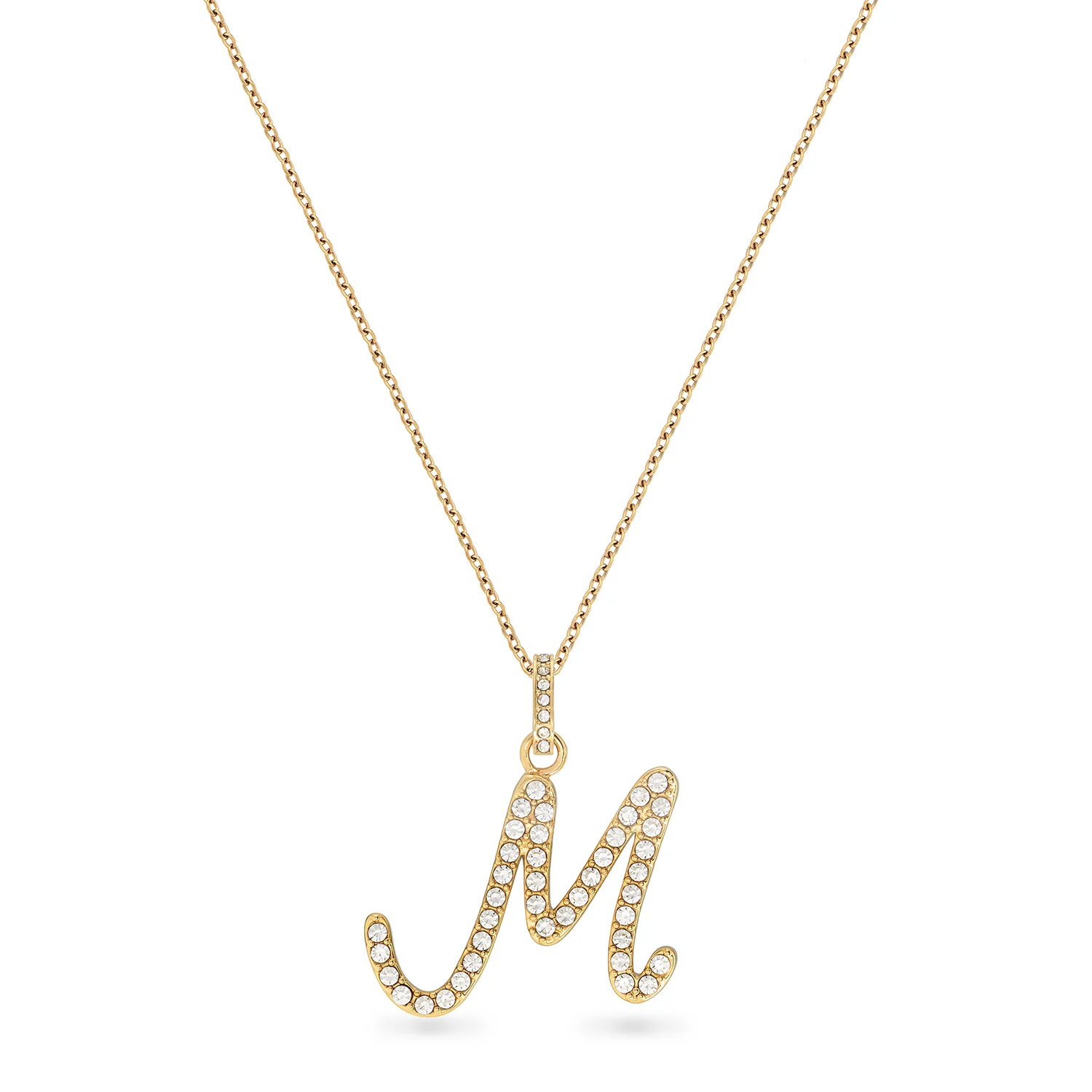 Pavé Initial Necklace (Gold)