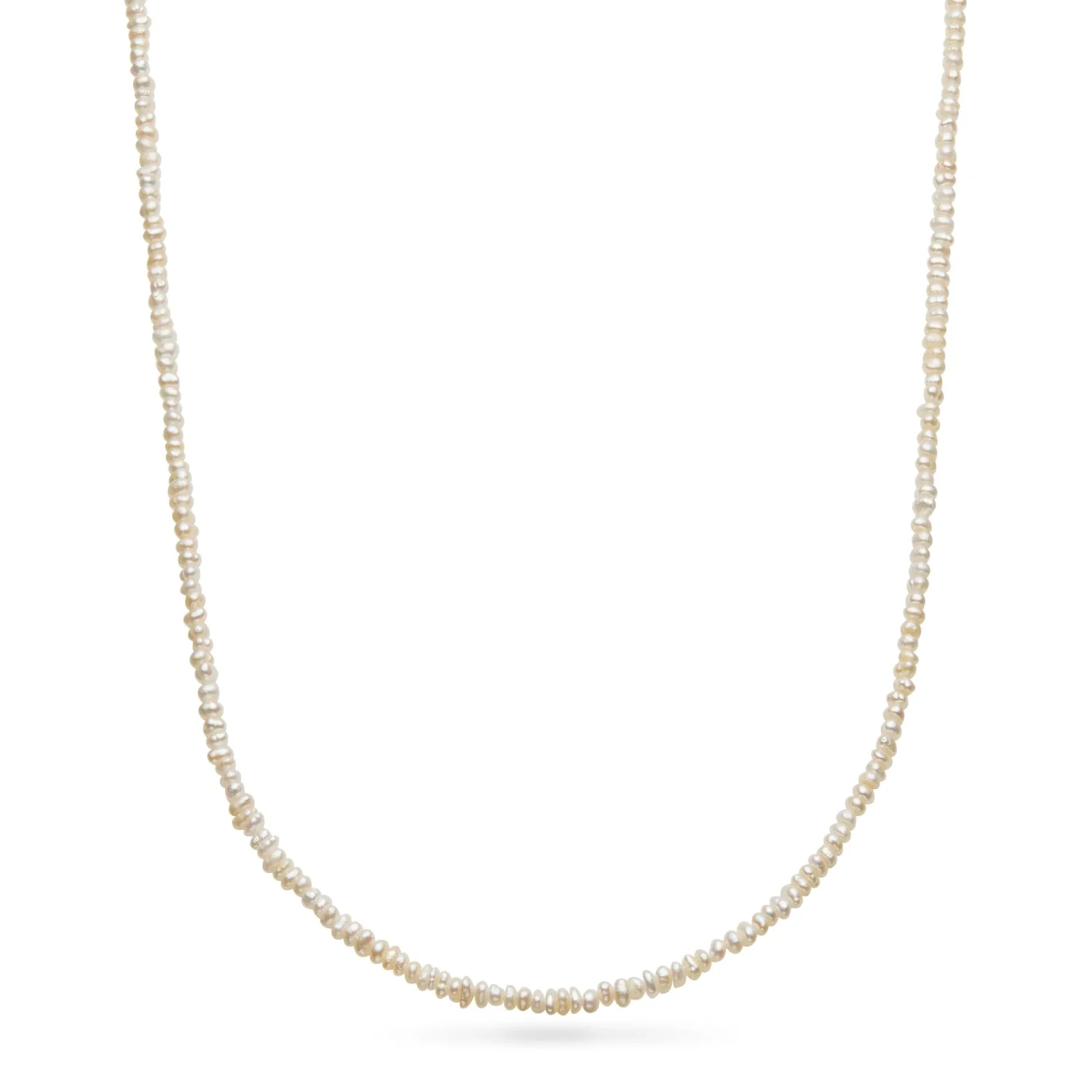 Layering Mini Pearl Beaded Chain Necklace (Gold)