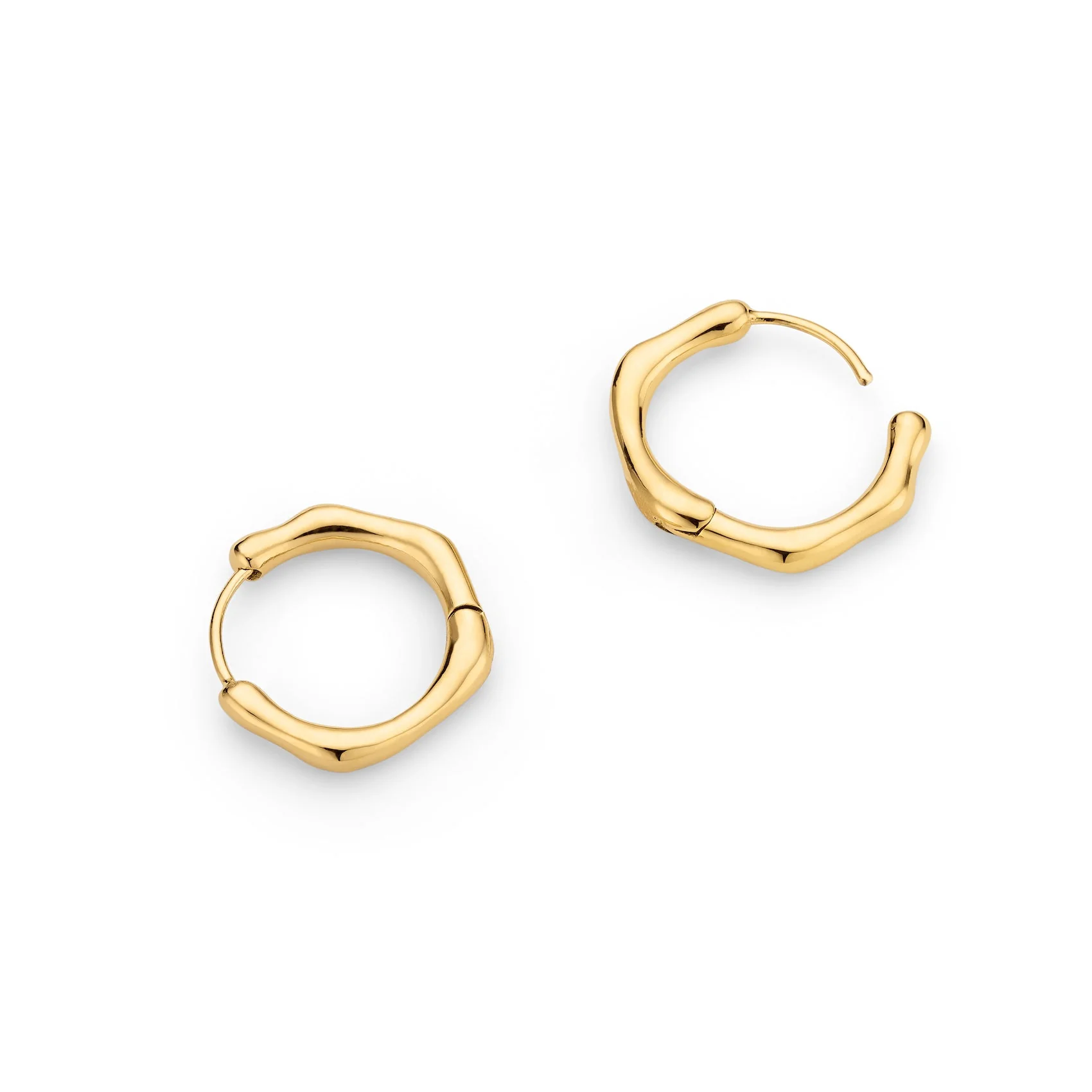 Molten Hoop Earrings (Gold)