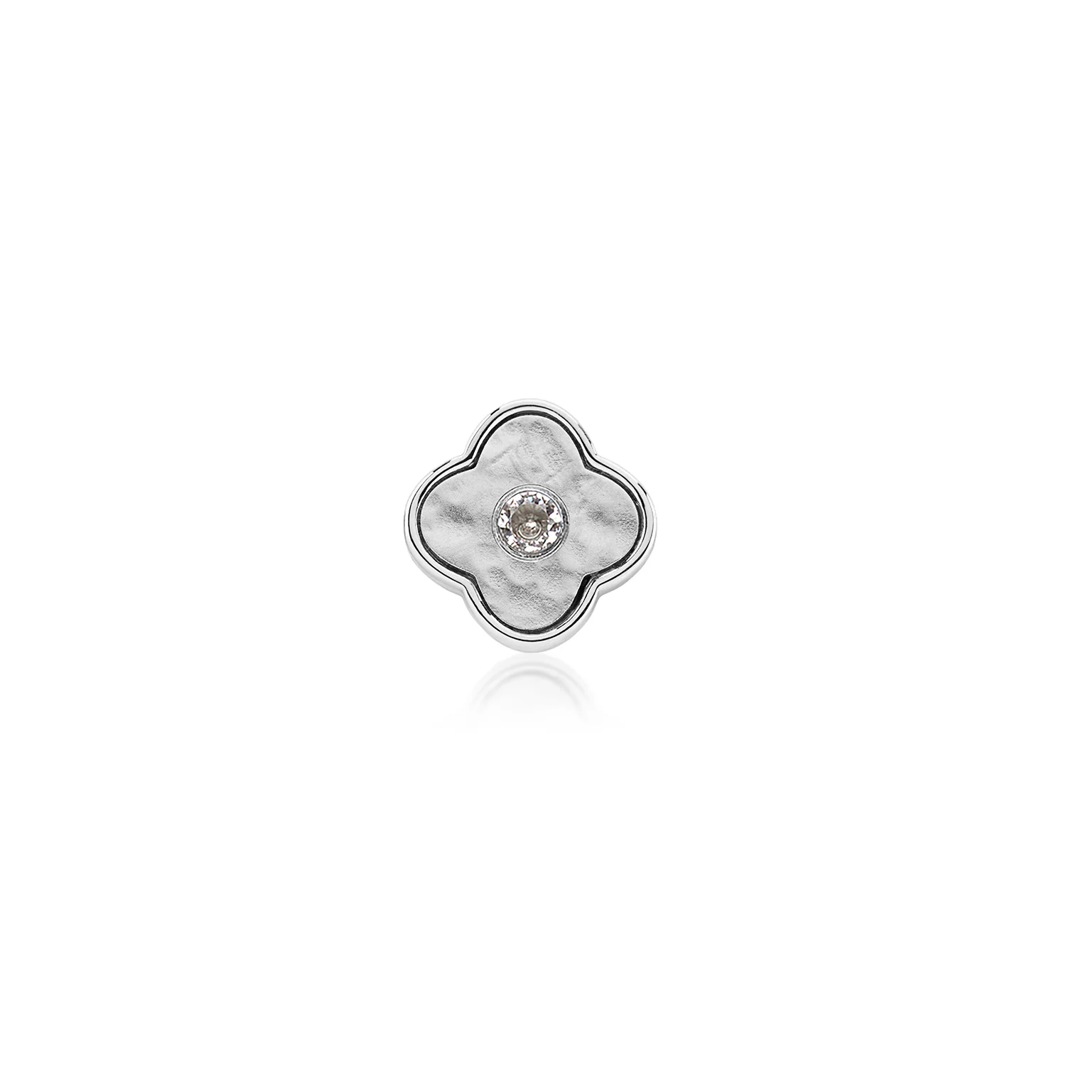 Molten Clover Charms (Silver) - Birthstones