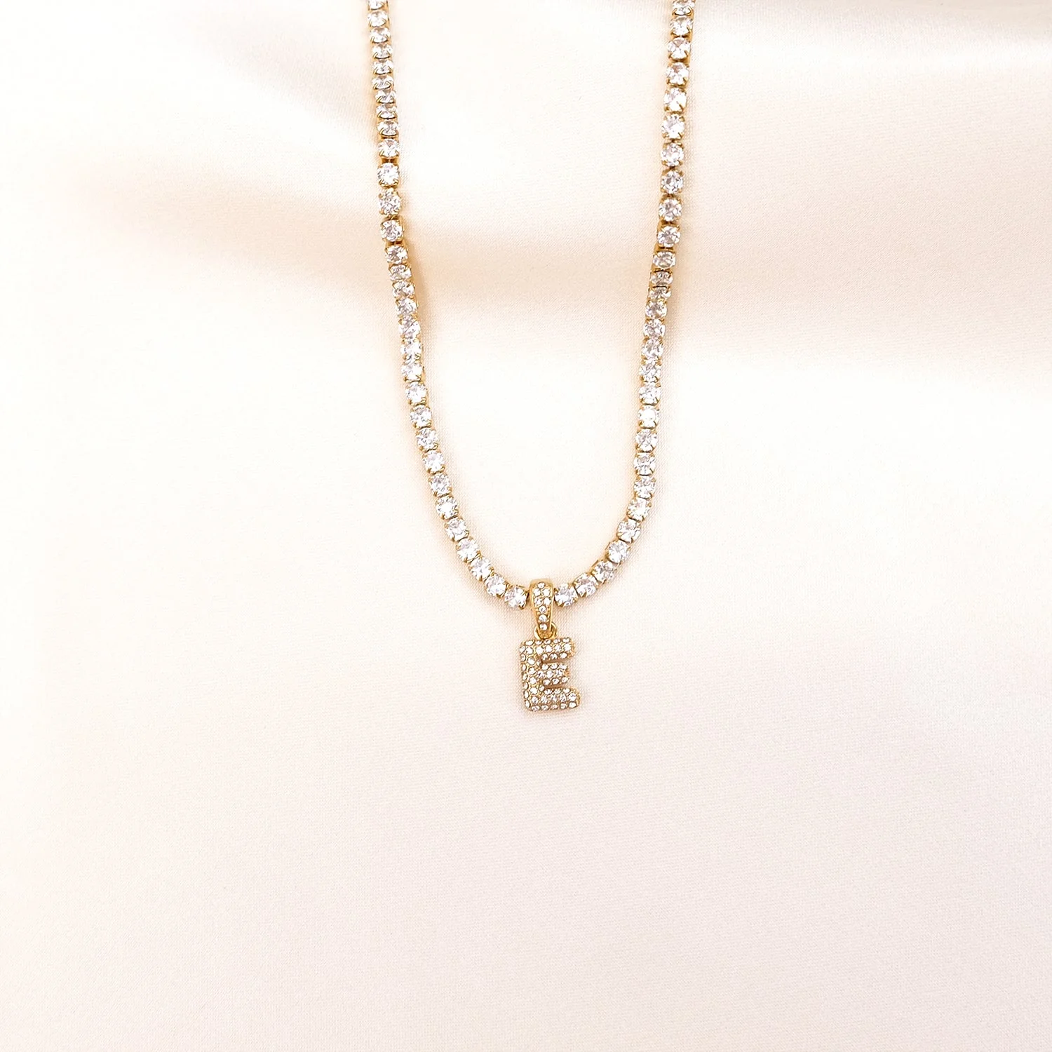 Bubble Initial Pendant (Gold)