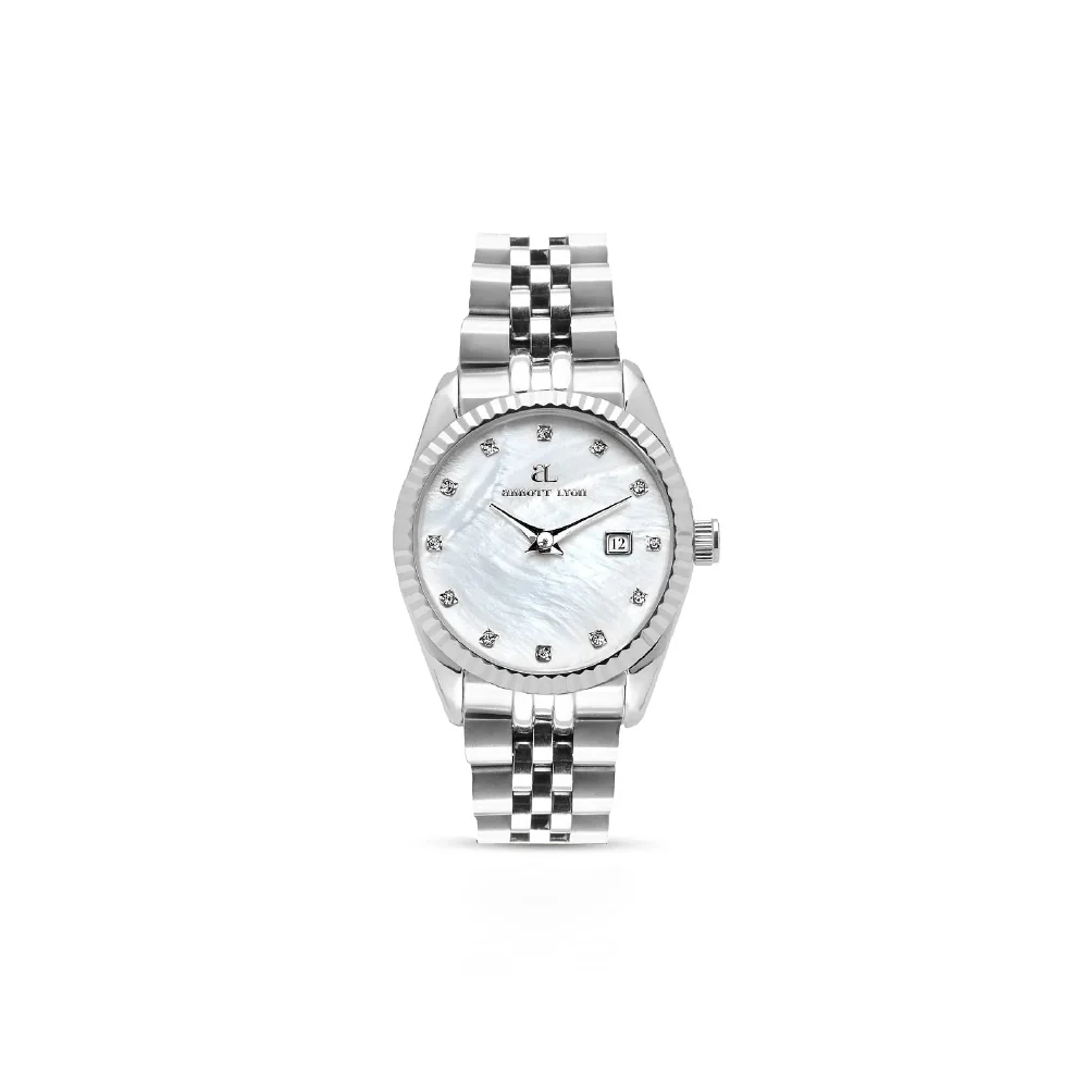 Mini Silver Pearl Link Belgravia 30 Watch