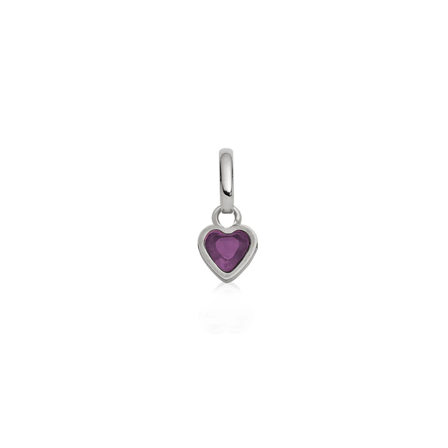 Stacey's Stories Mini Heart Birthstone Charm (Silver)