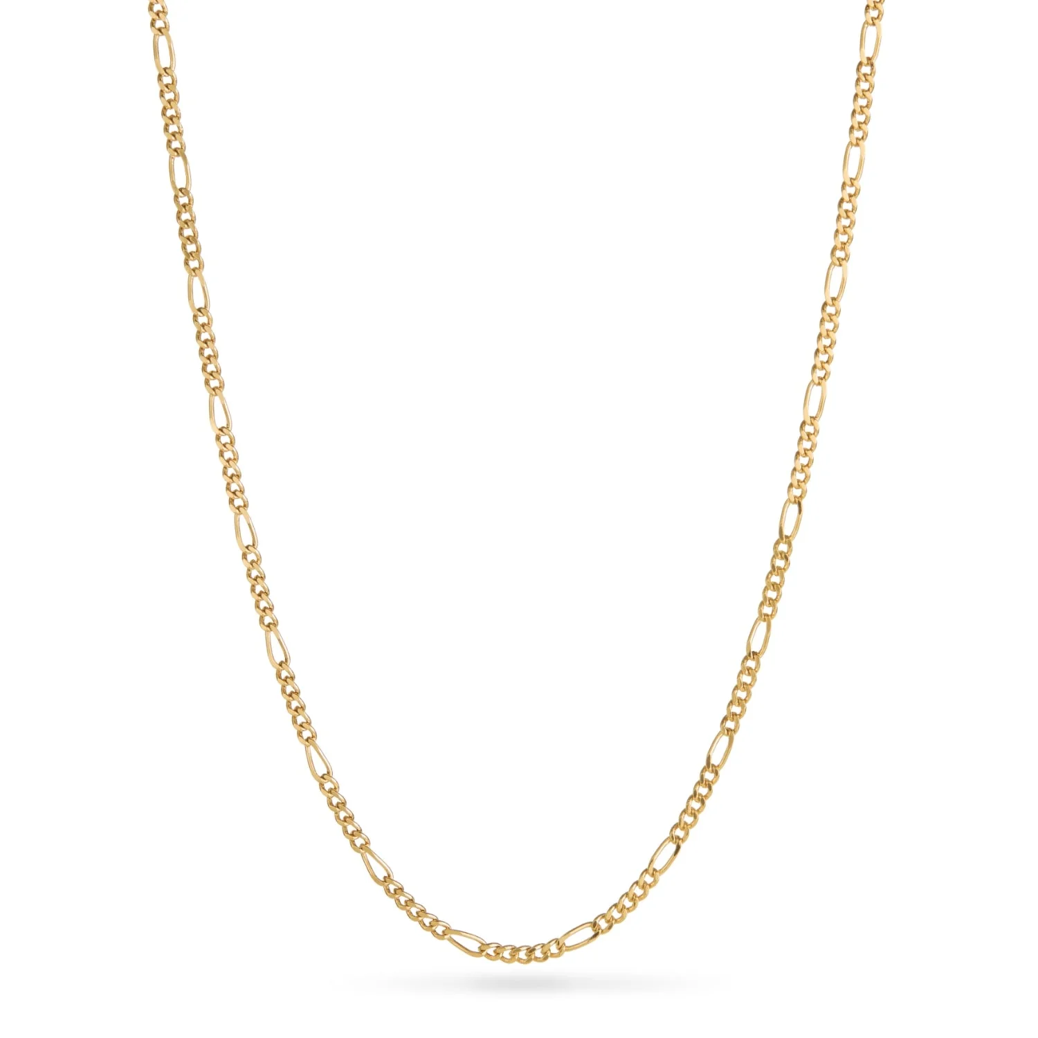 Layering Small Figaro Chain Necklace (Gold)