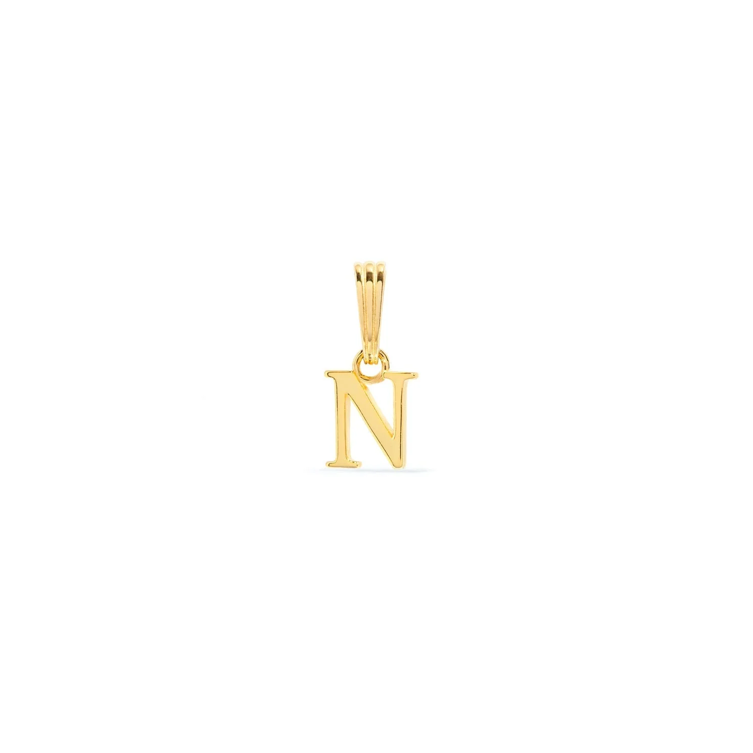 Sterling Silver Mini Initial Pendant (Gold)