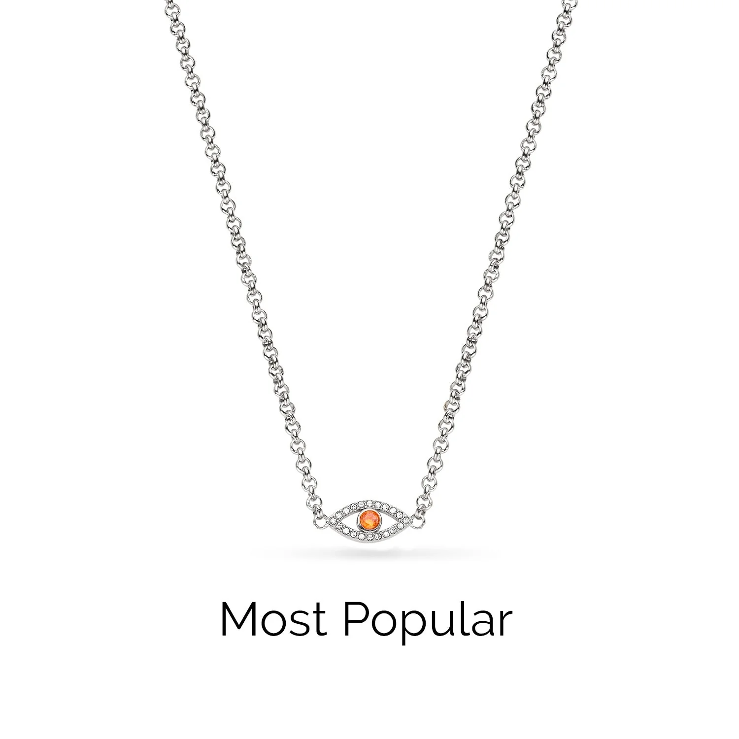 Custom Evil Eye Necklace (Silver)