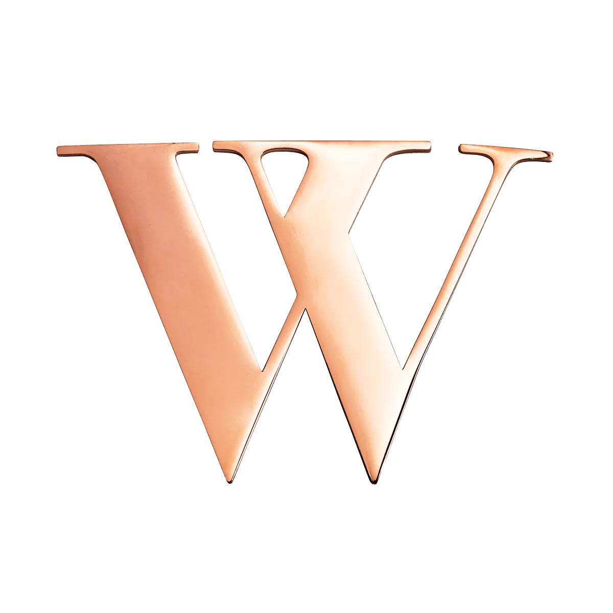 Metal Letter Key Ring (Rose Gold)
