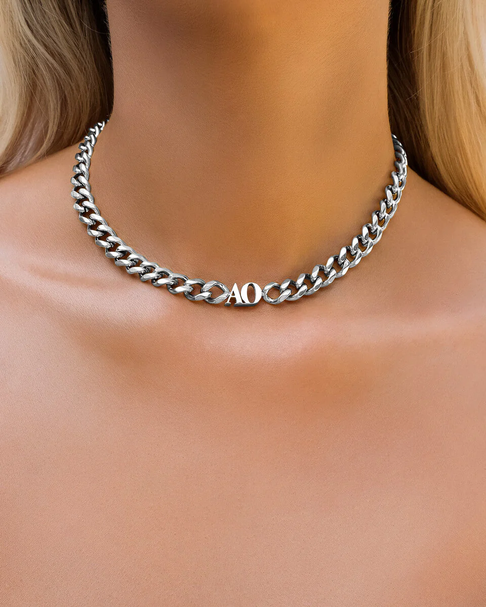 Initial Choker (Silver)