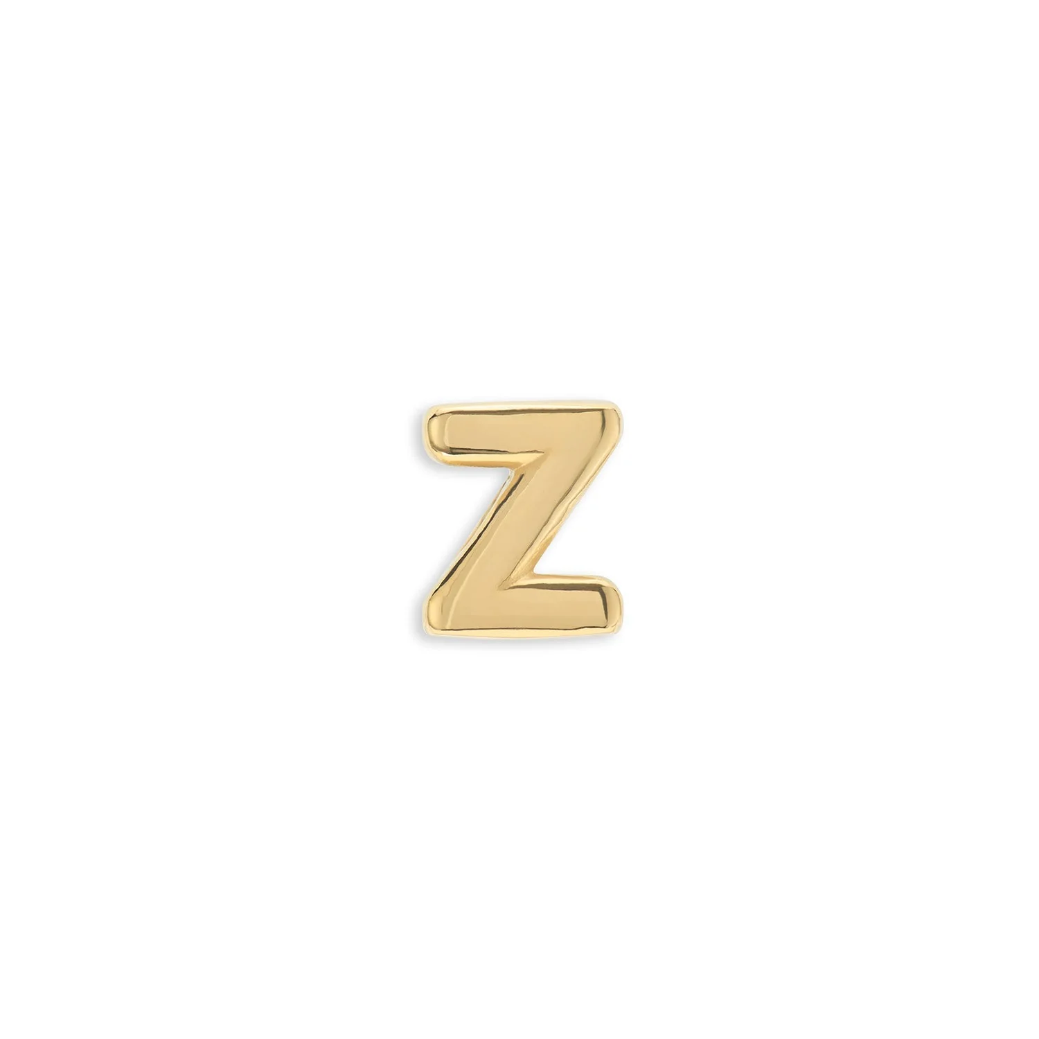 Bubble Initial Necklace Charm (Gold)