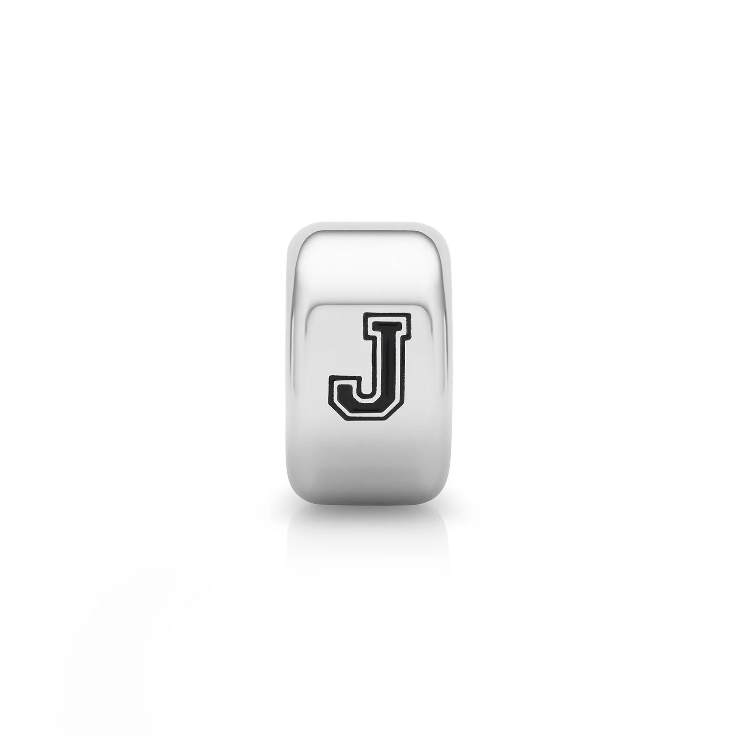 Varsity Font Initial Bead (Silver)