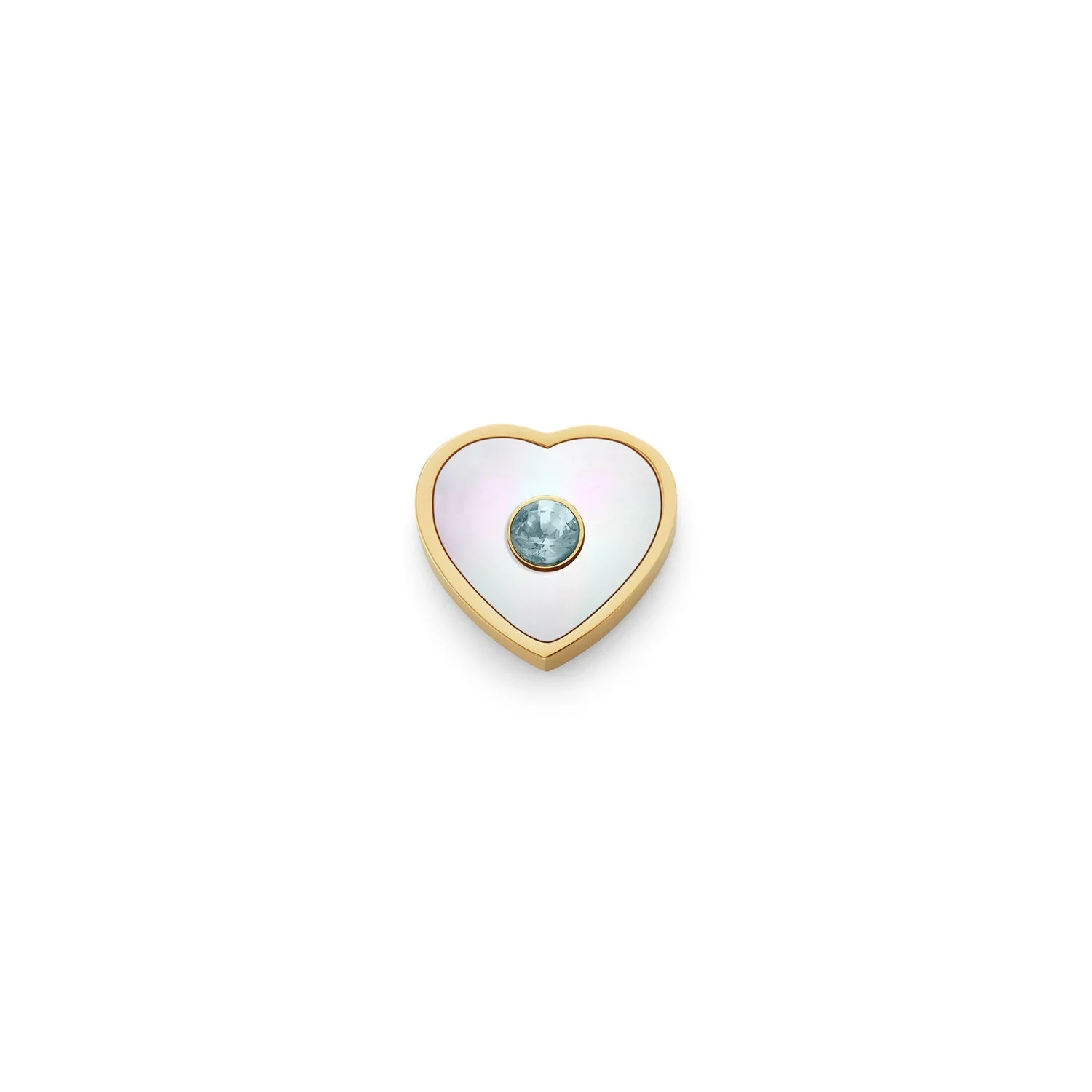 Pearl Heart Charms (Gold) - Birthstone