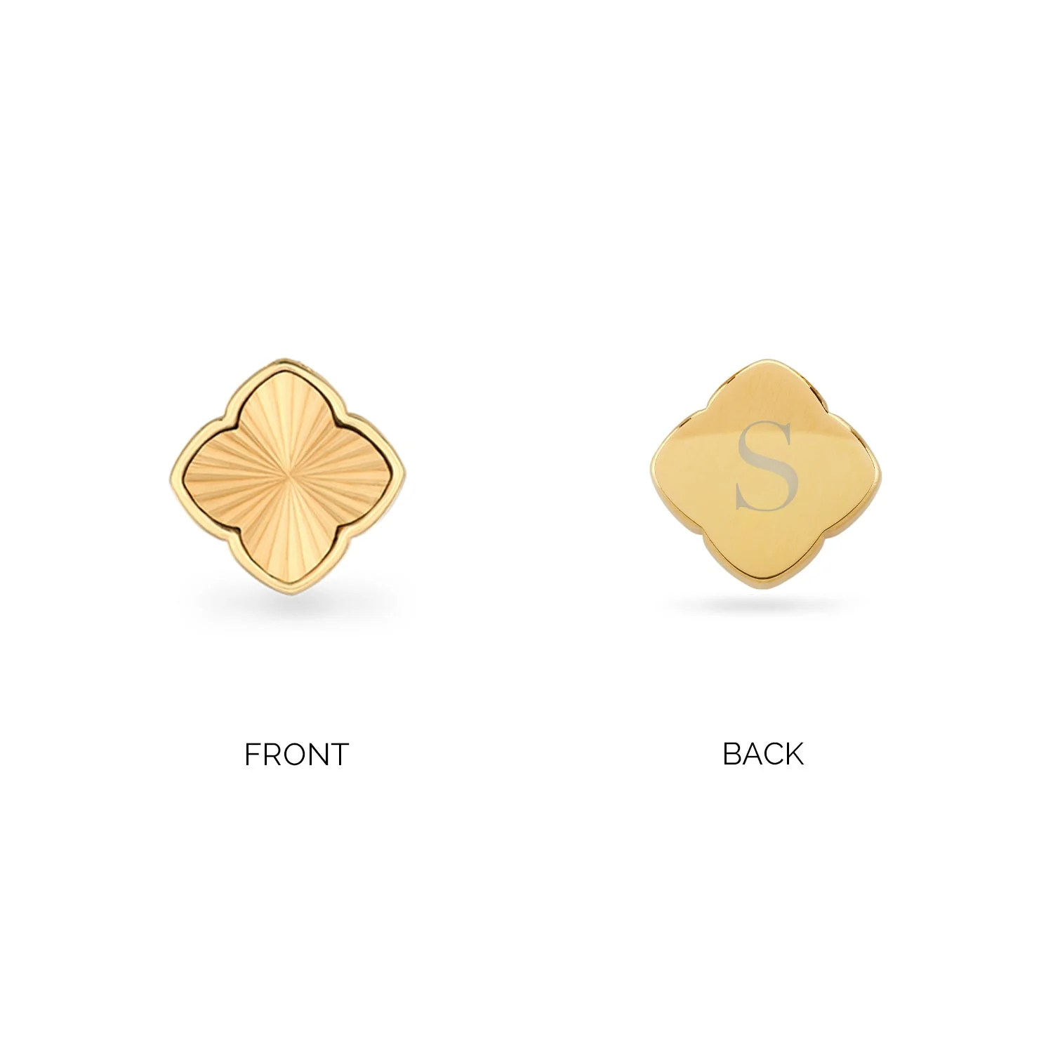 Textured Clover Pendant (Gold)