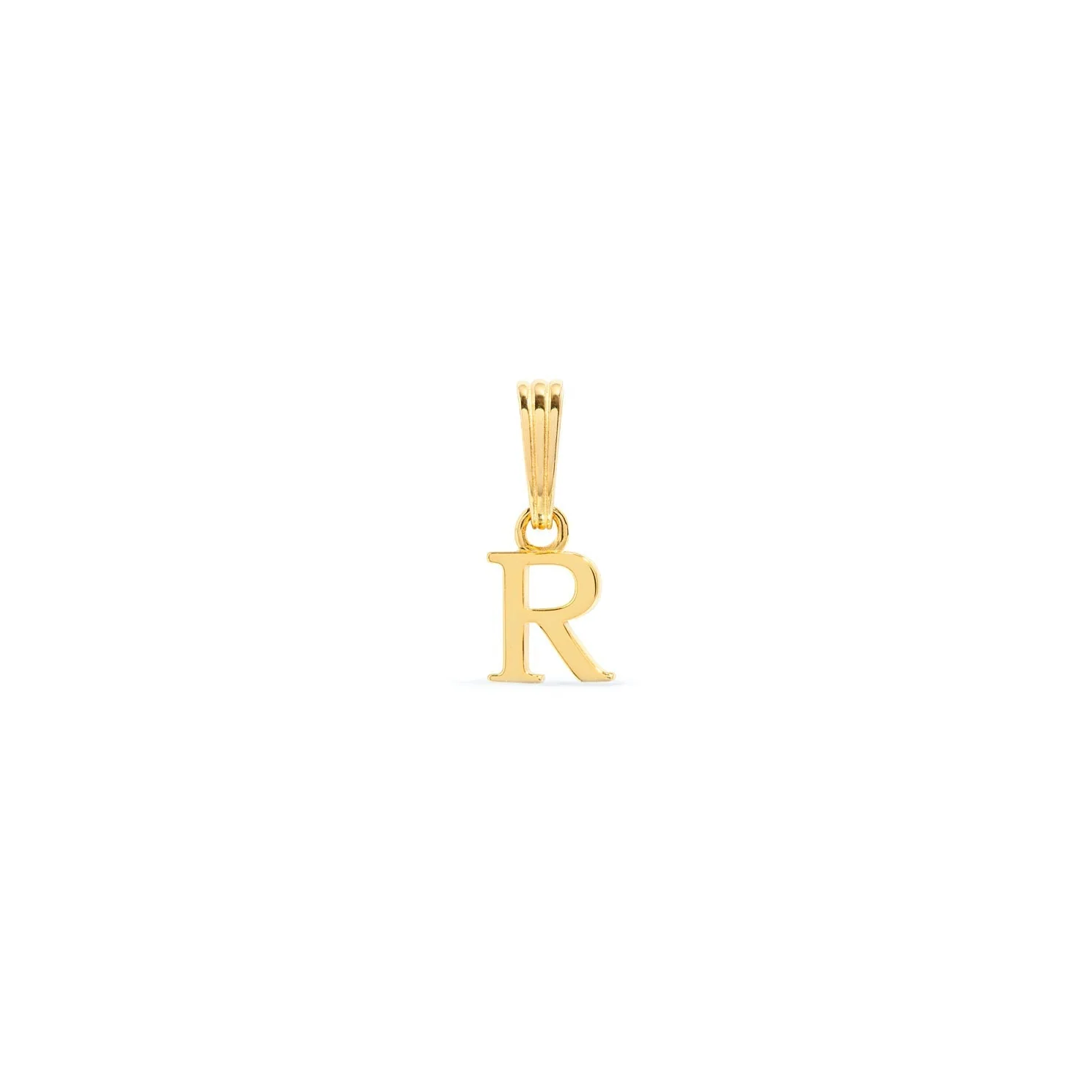 Sterling Silver Mini Initial Pendant (Gold)