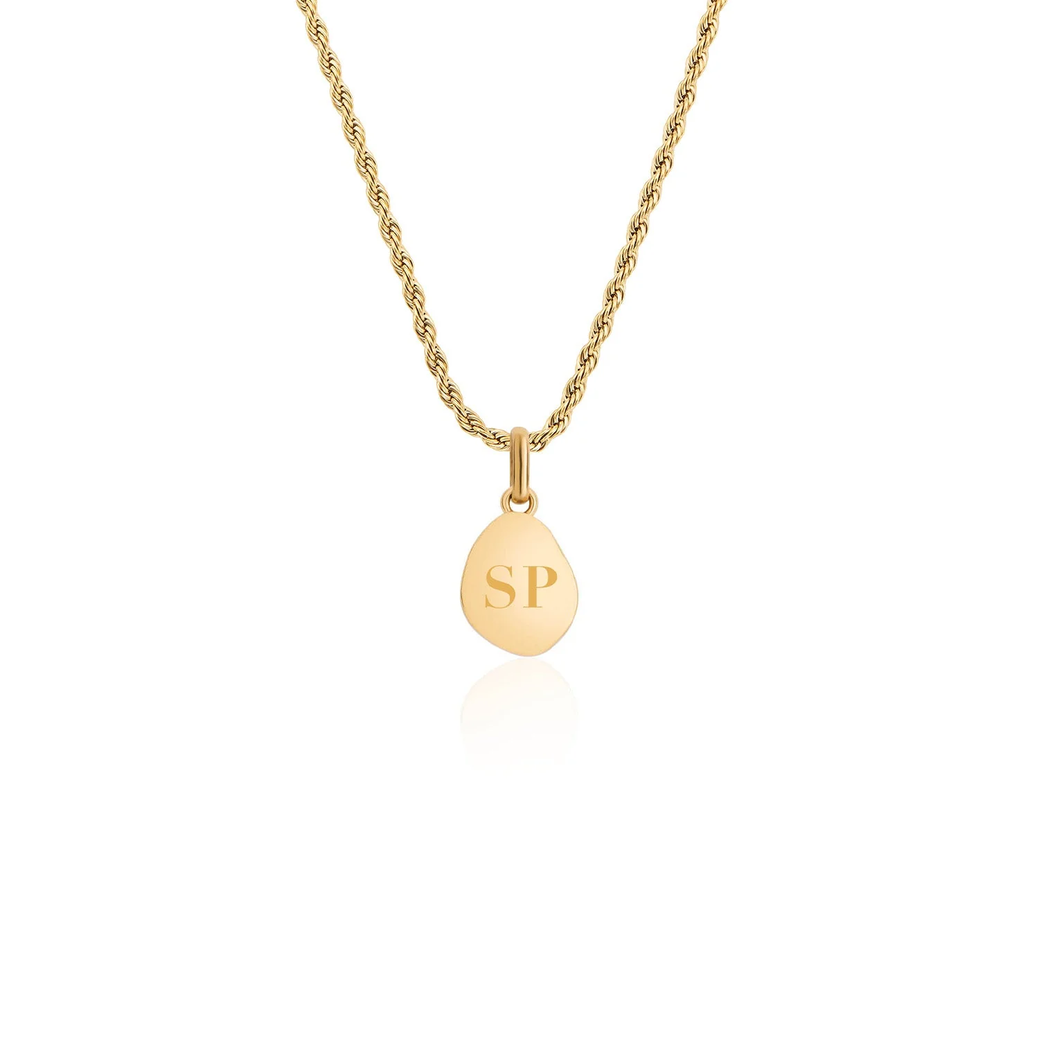 Jade Stone Necklace (Gold)