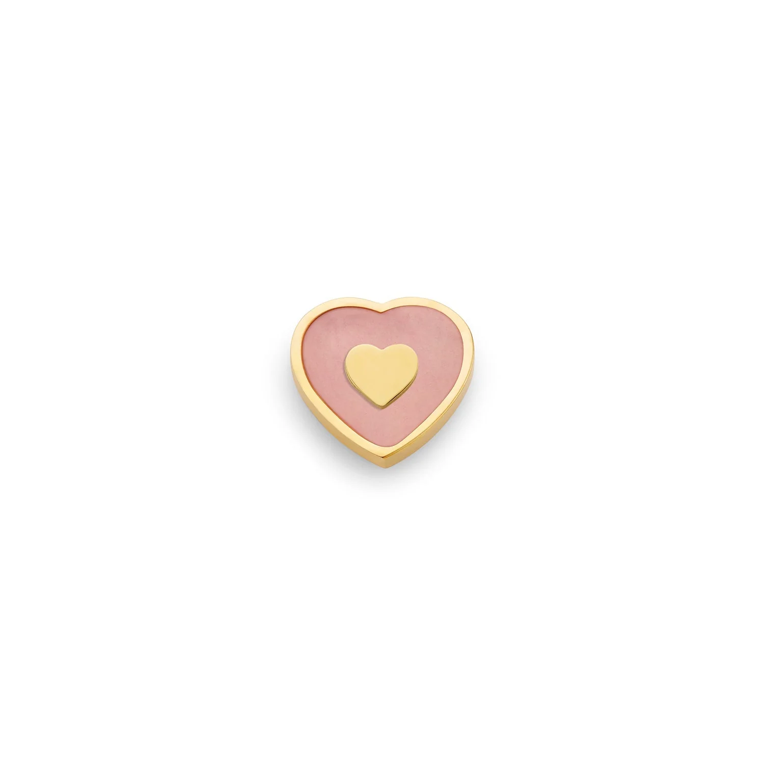 Rose Quartz Heart Charms (Gold) - Heart