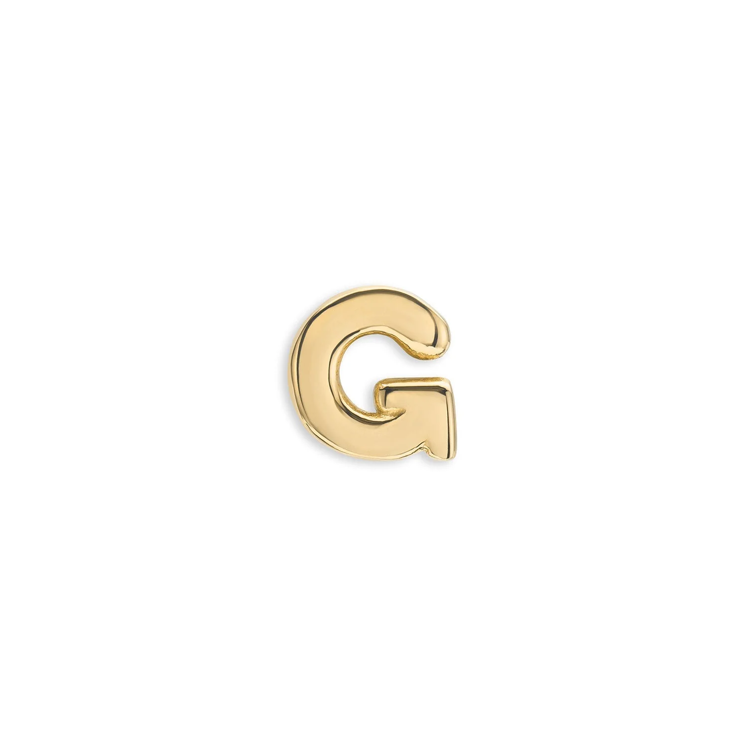 Bubble Initial Necklace Charm (Gold)