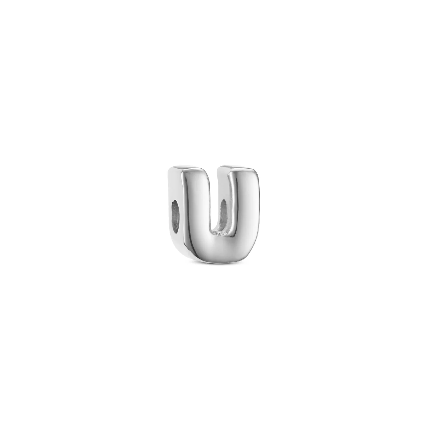 Bubble Initial Bracelet Charm (Silver)