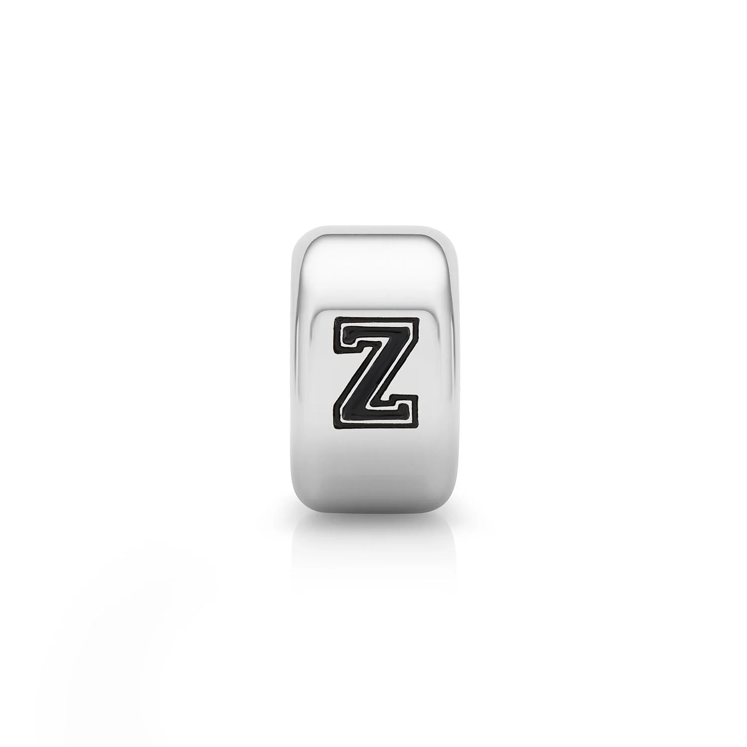 Varsity Font Initial Bead (Silver)