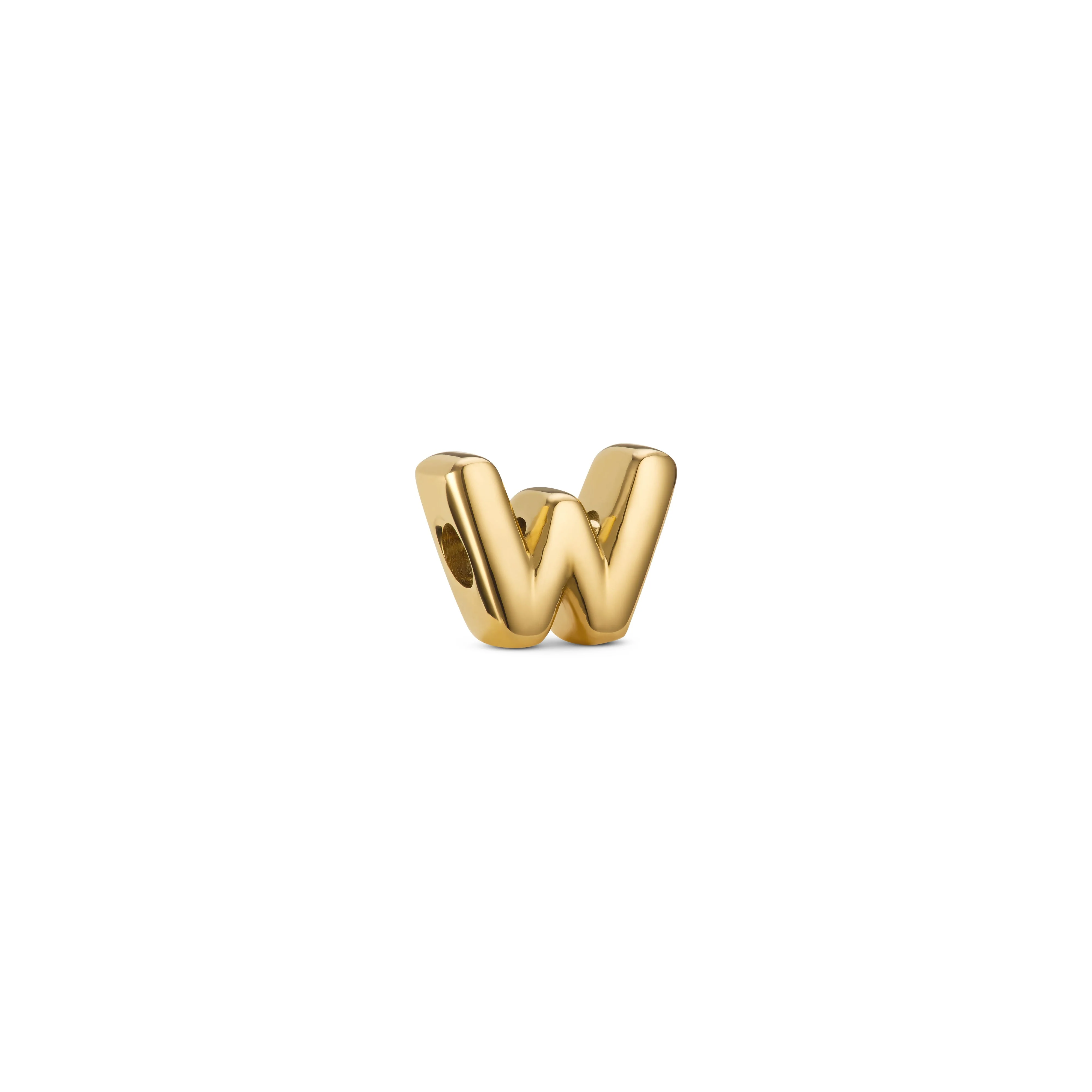 Bubble Initial Bracelet Charm (Gold)