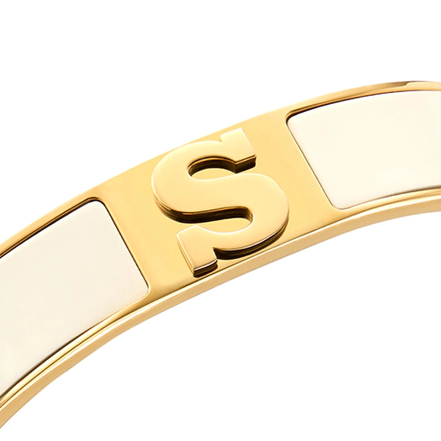 Icon Initial Bangle (Gold)