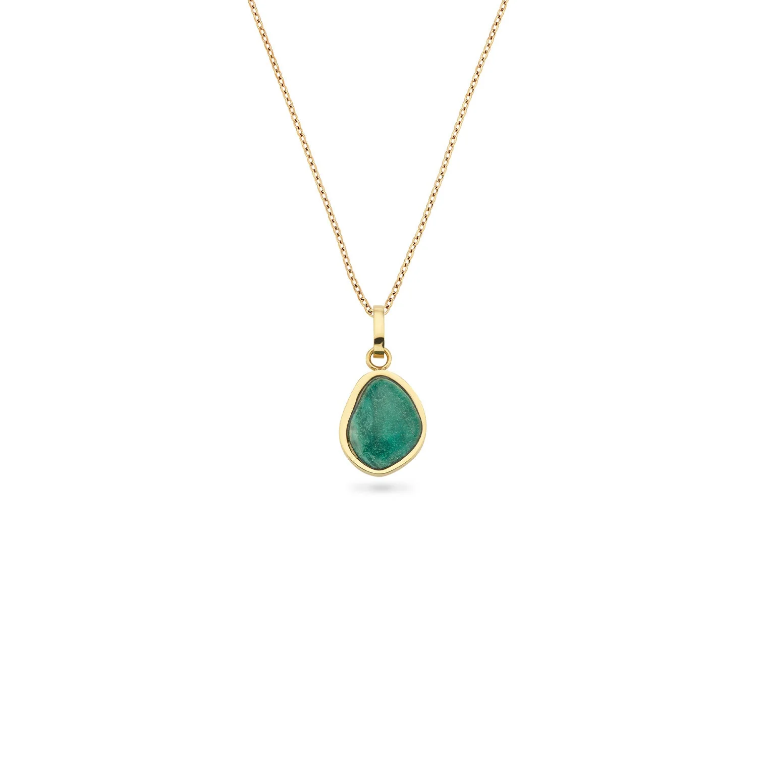 Jade Stone Necklace (Gold)