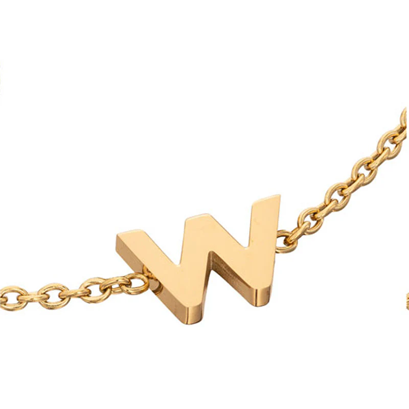 Mini Heart Birthstone & Initial Bracelet Bundle (Gold)