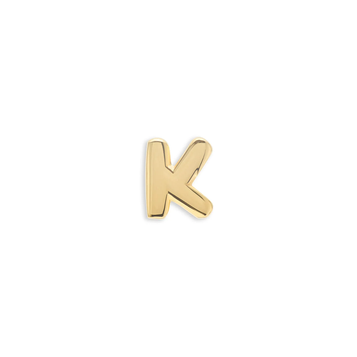 Bubble Initial Necklace Charm (Gold)