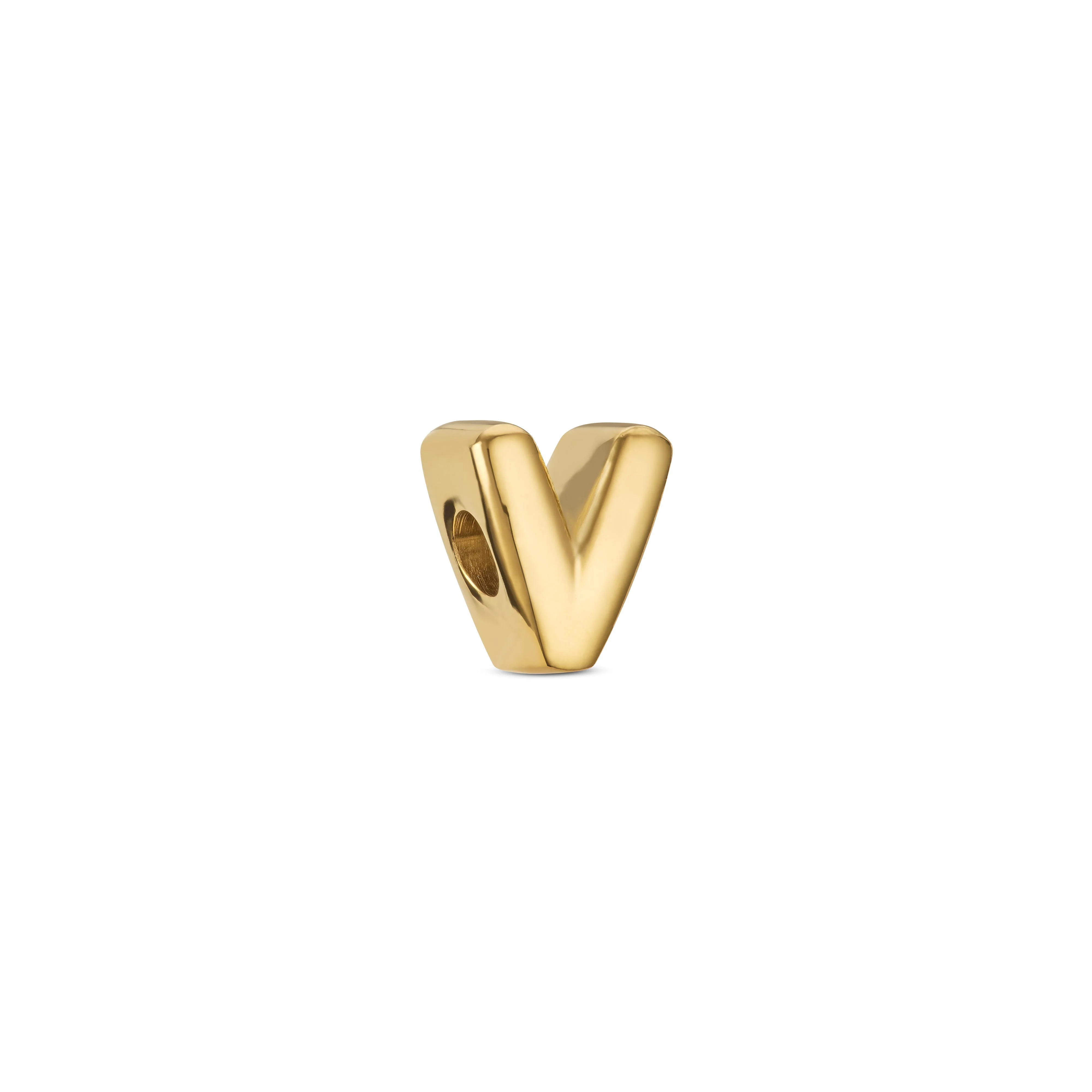 Bubble Initial Bracelet Charm (Gold)