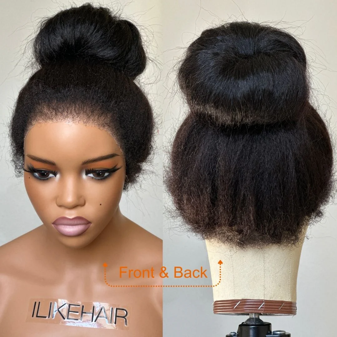 Natural 360 Lace Frontal With Kinky Edges Wig