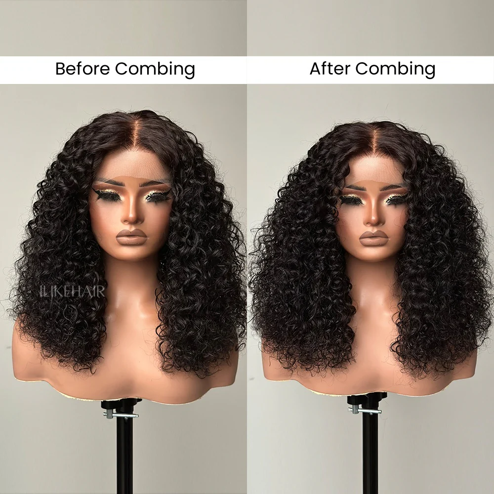 Natural Black Water Wave 6x6 Lace Closure Wig