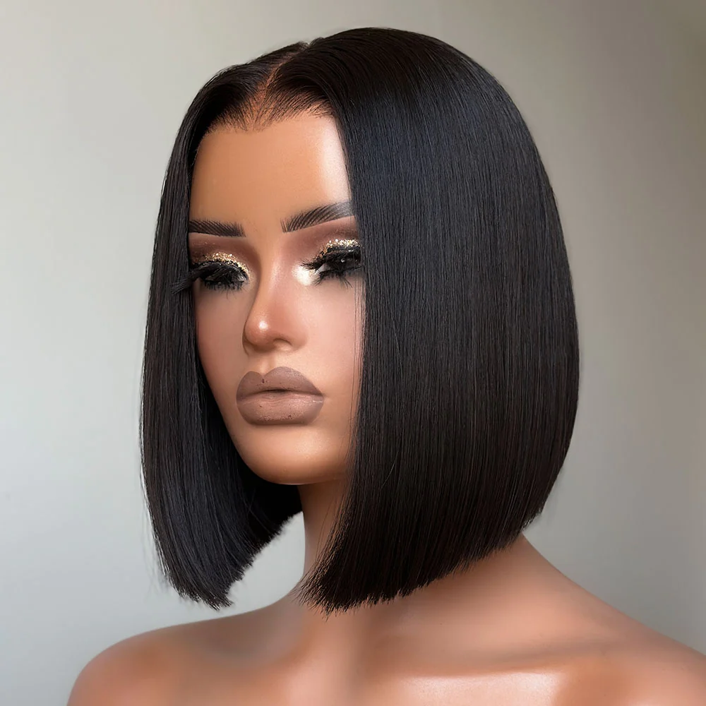 Adjustable Cap Virgin Hair Bob HD Lace Wig