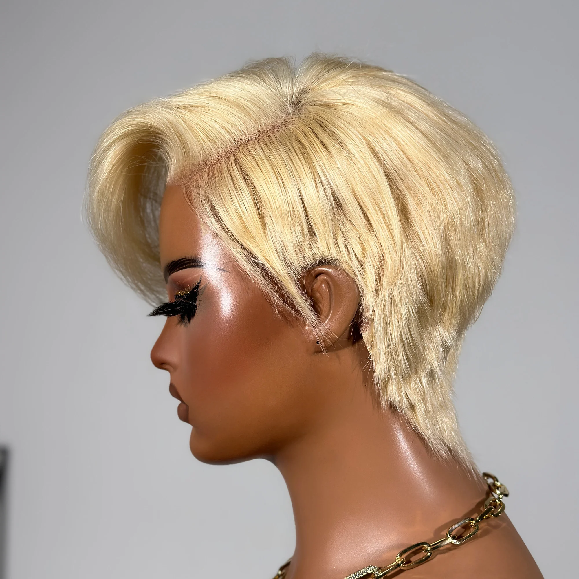 Blonde Bombshell Pixie Cut 13x4 Wig with Layers