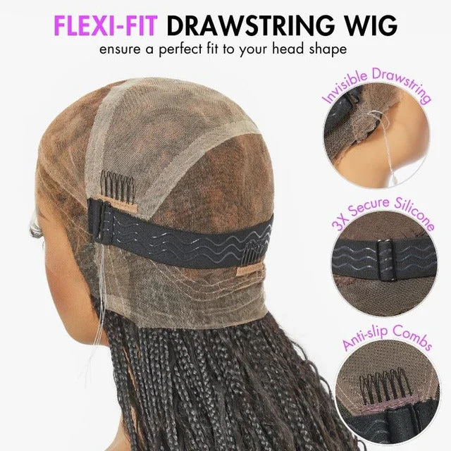 Full Lace Knotless Twist-out Microlocs Boho Wig with Invisible Drawstring