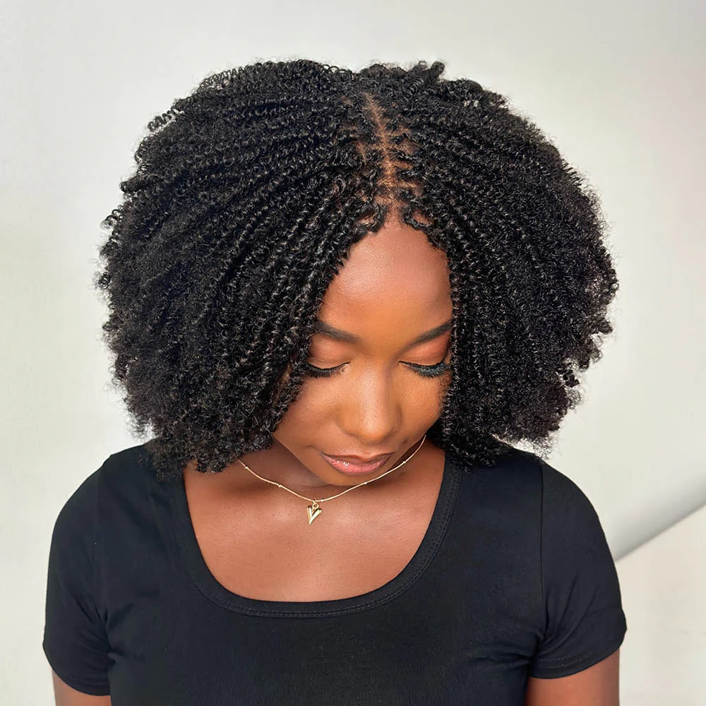 Full Lace Knotless Mini Twist Locs Bohemian Invisi Drawstring Wig