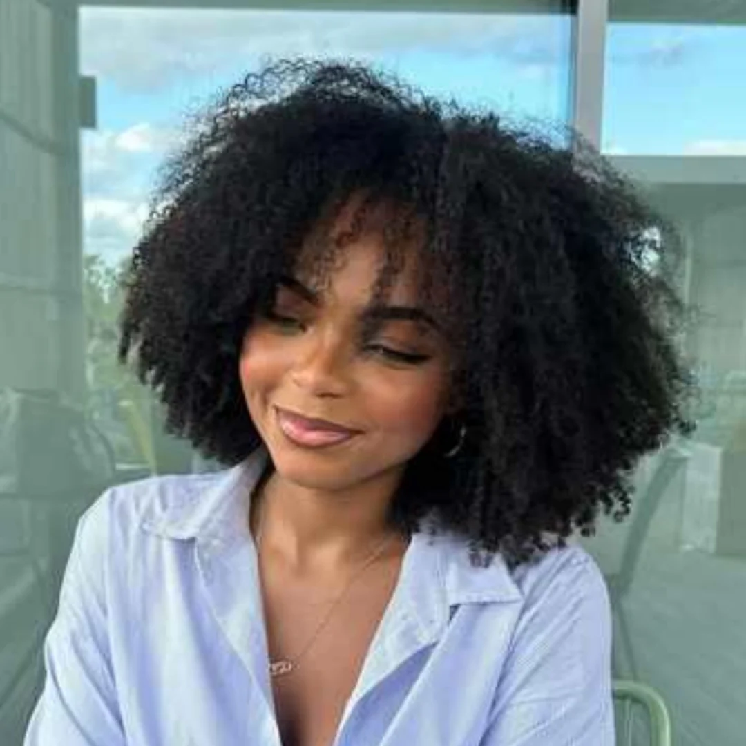 Minimalist Wear & Go Glueless Kinky Curly Wig With Bangs