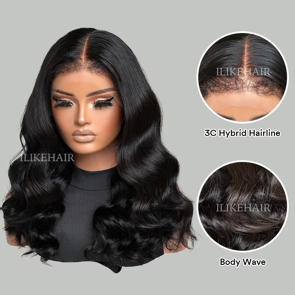 Body Wave 13x4 HD Lace Front With 3C Hybrid Hairline Wig