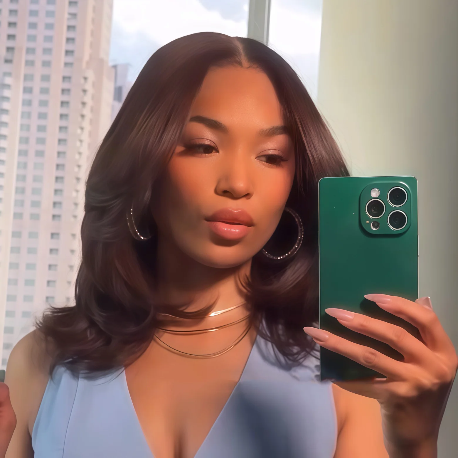 Dark Brown Face-Framing Sleek Layered Bob 5x5 Lace Human Hair Wig